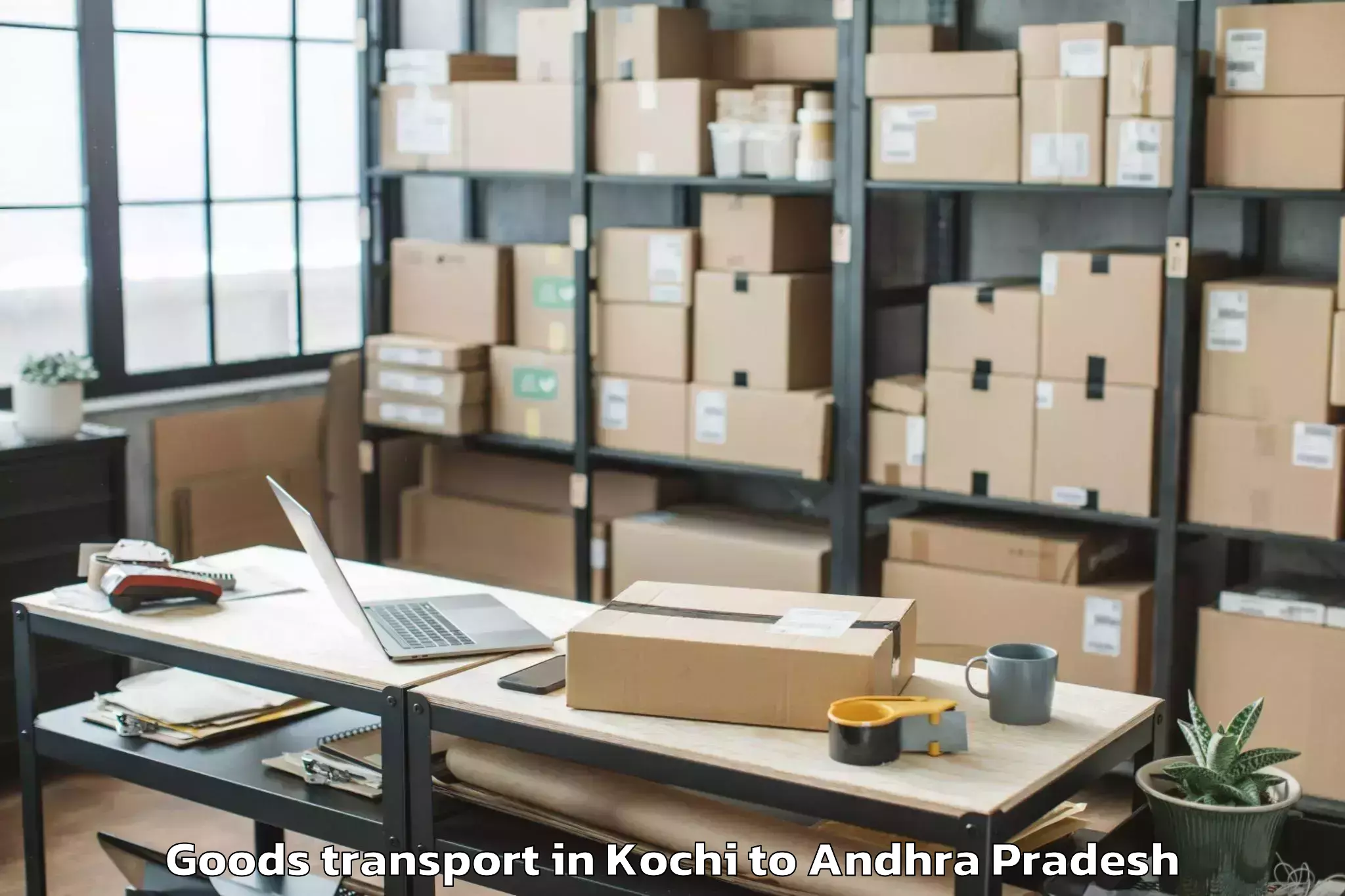 Top Kochi to Samarlakota Goods Transport Available